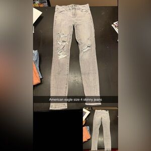 American Eagle skinny gray/black jeans